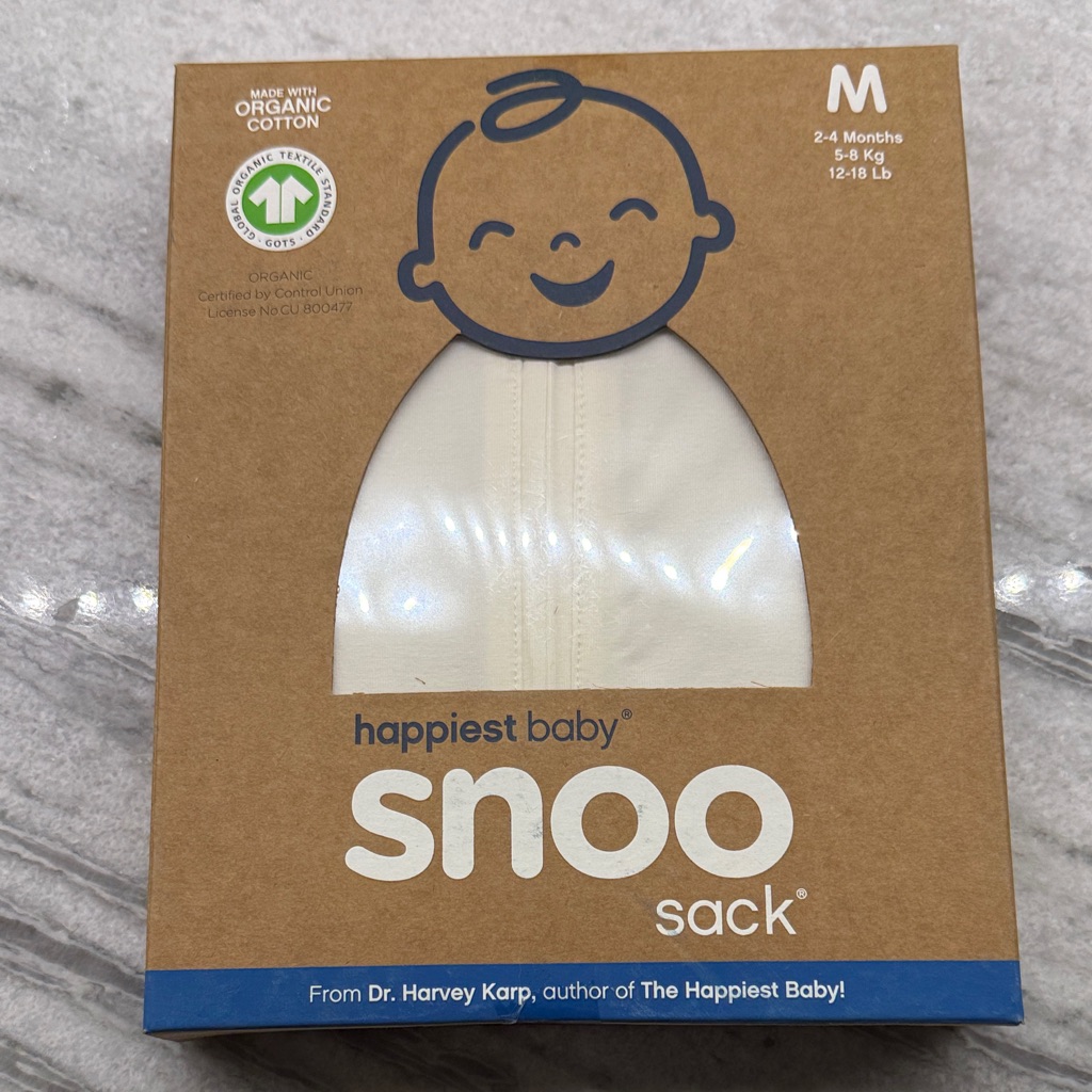 Happiest Baby Snoo Sack Organic Cotton Baby Sleep Sack - Cream (M)